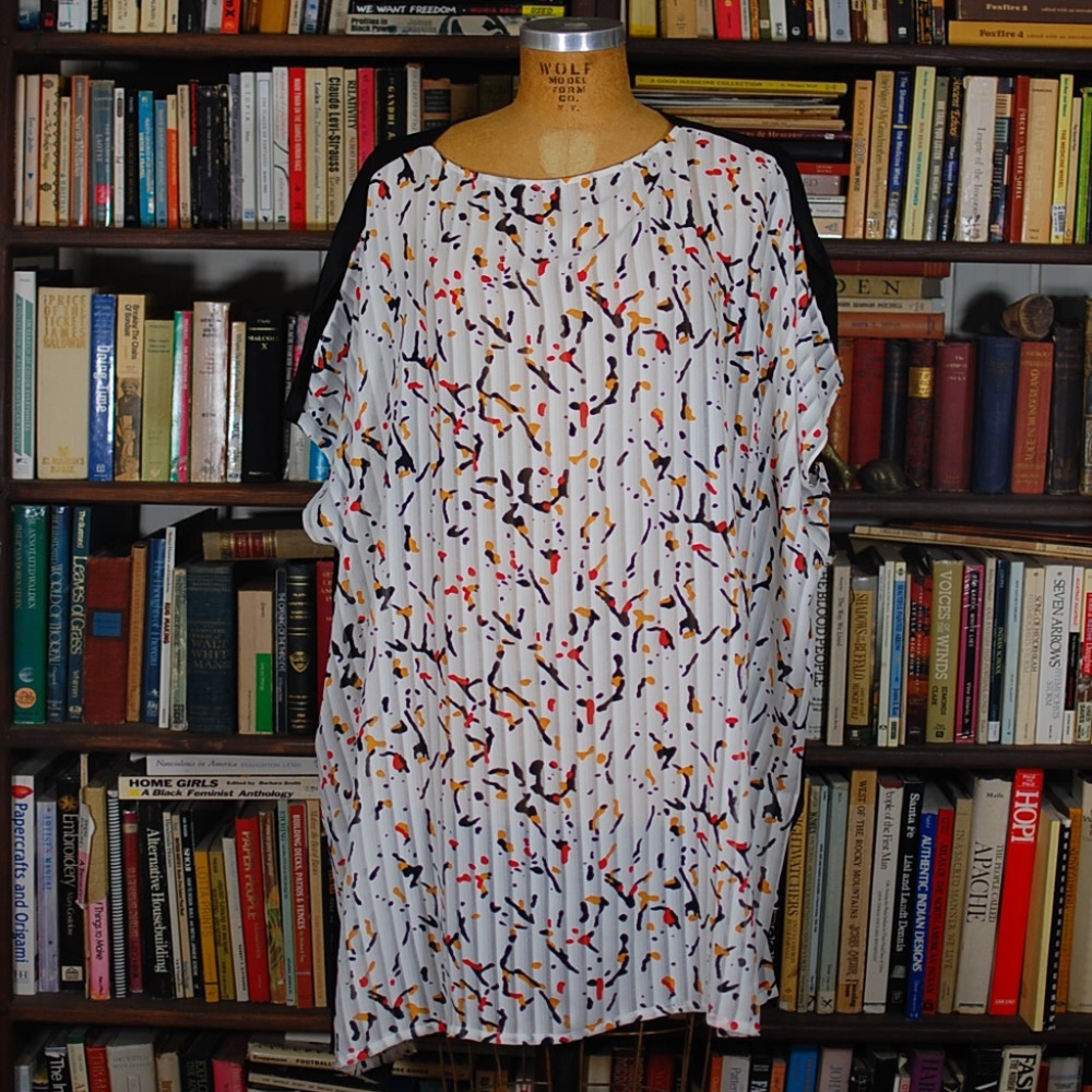 Card Soul Sheer Caftan Color Block Dress